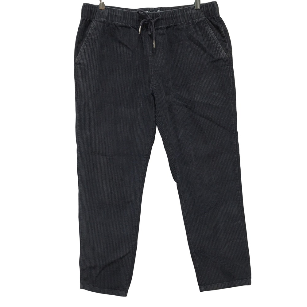 ASOS Corduroy Drawstring Trousers Women's Medium Dark Gray Academia Gorpcore